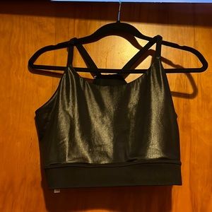 Lane Bryant faux leather bra top